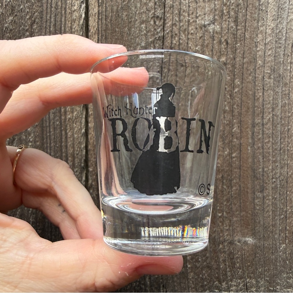 Rare Witch Hunter Robin Black Silhouette Shot Glass